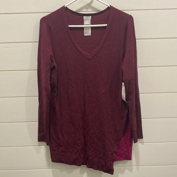 Chico's Deep Burgundy Sweater - Picture 1 of 6
